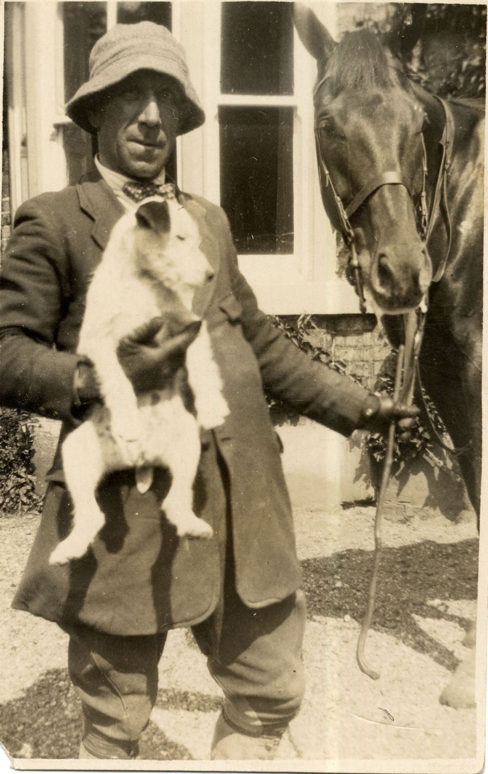 Mr Wheatley with dog and horse