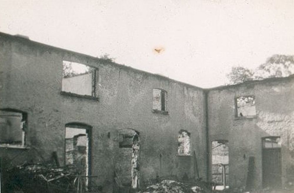 Nun Appleton Hall - 'Rec room' (later theatre) after major fire