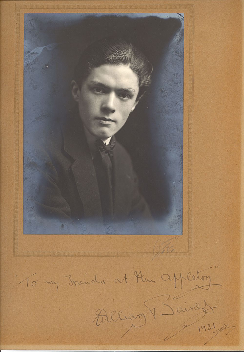 Signed photo of William Baines, Composer (1899-1922)