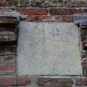 Dedication plaque on Old Vicarage