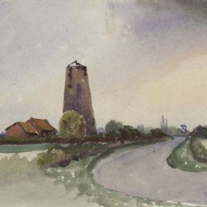 Watercolour of Appleton Mill by Karl Wood