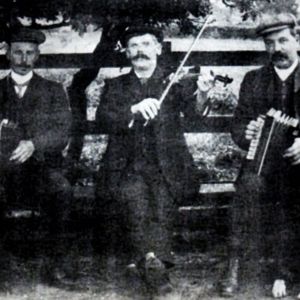 Local musicians at back of Roebuck Inn