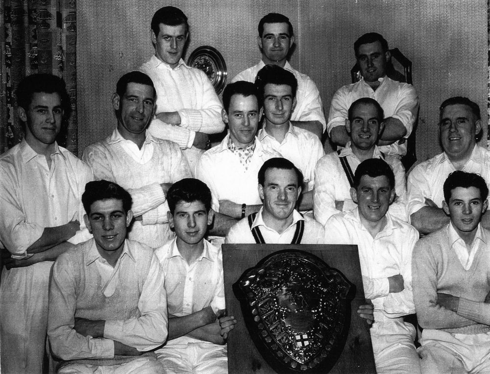 Cricket team with shield