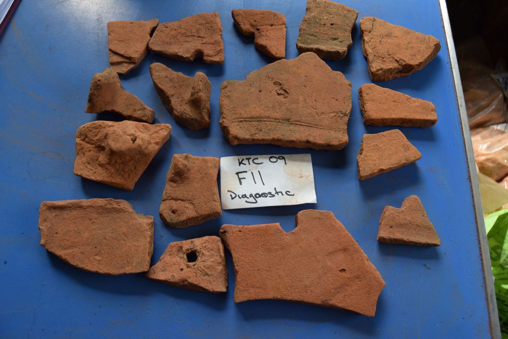 Roof tile from Knights Templar field - diagnostic sherds 