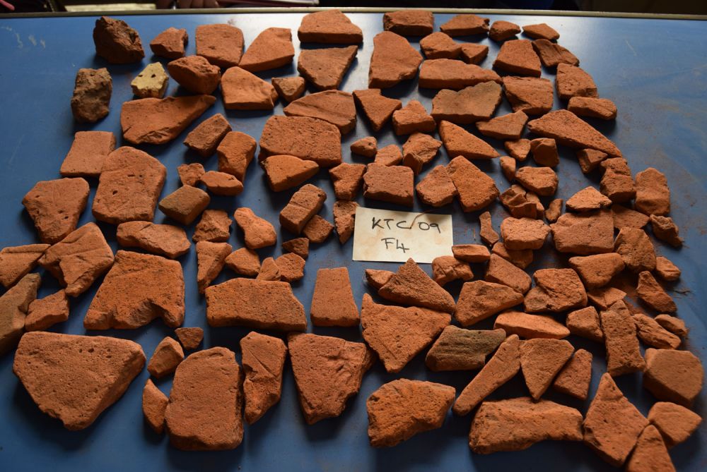 Typical collection of roof tile from Templar field
