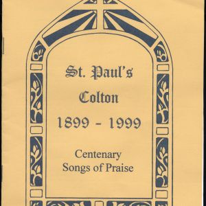 St Pauls Colton Centenary Songs of Praise book