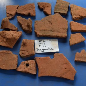 Roof tile from Knights Templar field - diagnostic sherds 